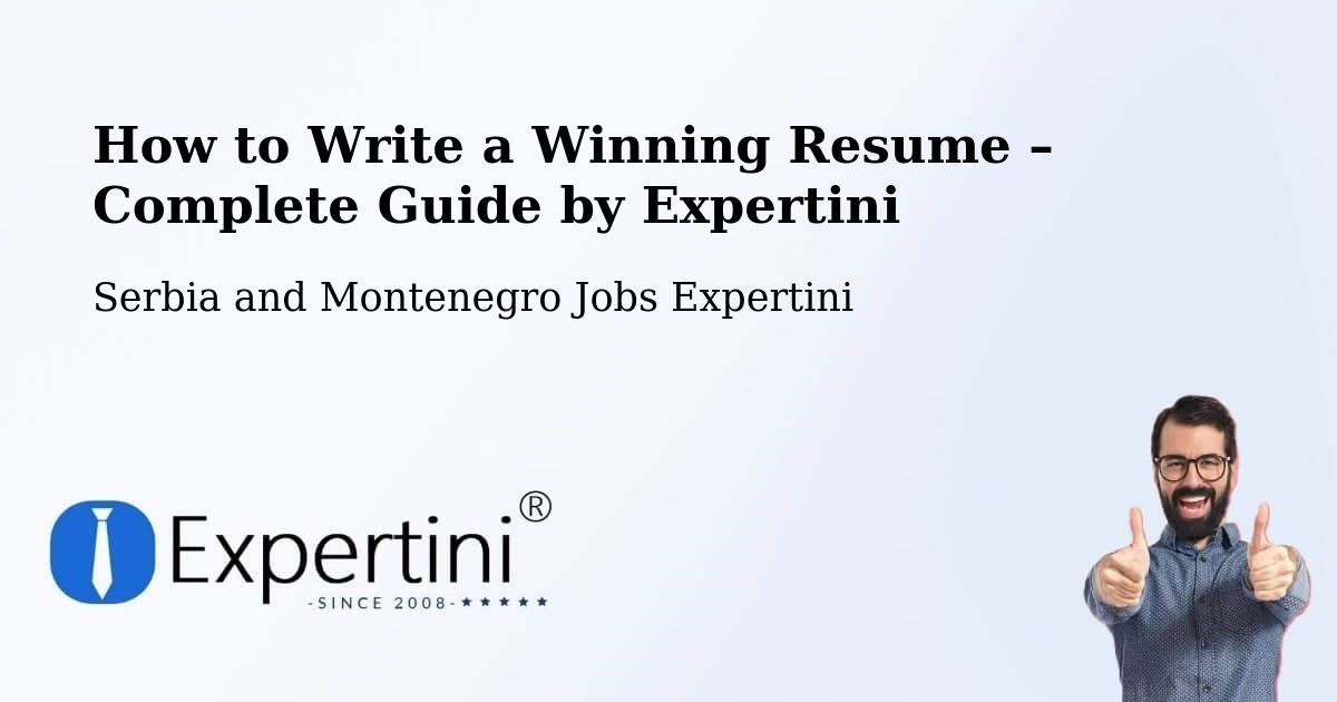 Resume Writing Guide for Job Seekers – Bluewater - Bluewater, Serbia and Montenegro Jobs Expertini